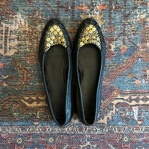 Vintage Studded Leather Flats